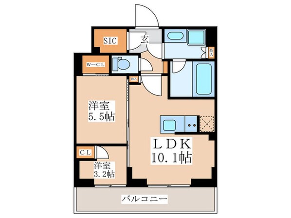 コンフォリア東新宿の物件間取画像